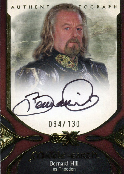 CZX Middle Earth Bernard Hill Theoden Lord of the Rings Autograph Card BH-T2   - TvMovieCards.com