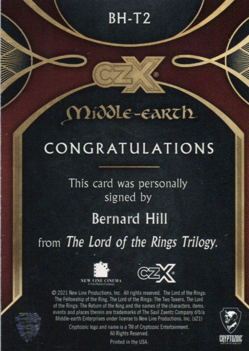 CZX Middle Earth Bernard Hill Theoden Lord of the Rings Autograph Card BH-T2   - TvMovieCards.com