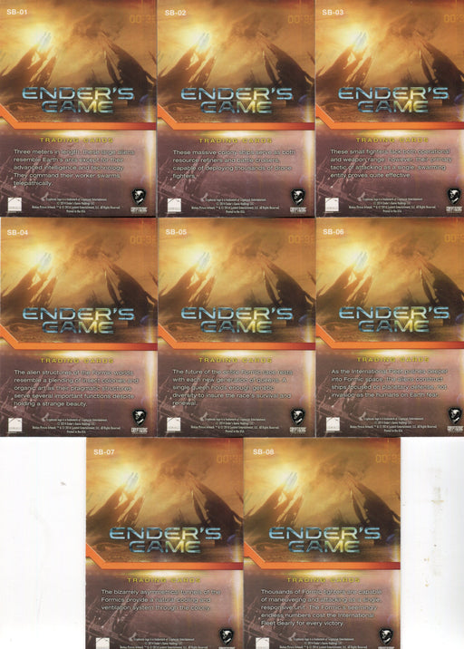Enders Game Formic Foil Chase Card Set SB-01 thru SB-08 Cryptozoic 2014   - TvMovieCards.com