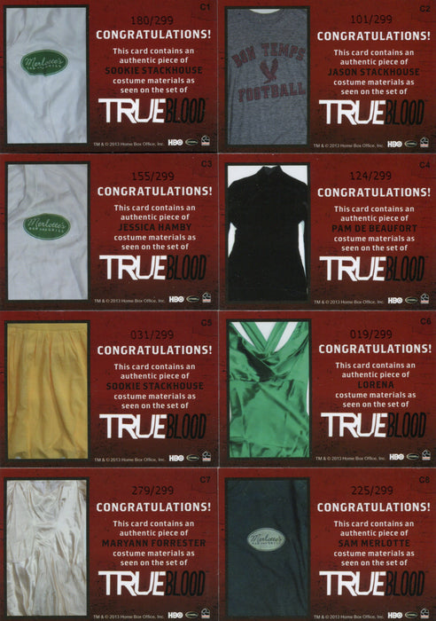 True Blood Archives Costume Card Set 15 Cards Rittenhouse 2013   - TvMovieCards.com