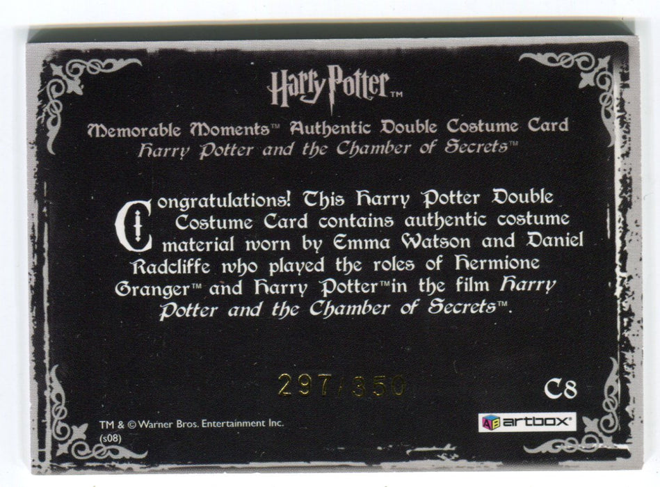 Harry Potter Memorable Moments 2 Harry Hermione Double Costume Card HP C8 #297   - TvMovieCards.com