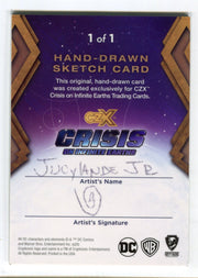 2022 CZX Crisis on Infinite Earths Artist Sketch Card by Jucylande Junior   - TvMovieCards.com
