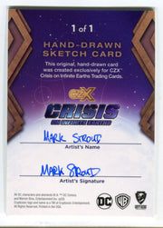 2022 CZX Crisis on Infinite Earths Artist Sketch Card by Mark Stroud   - TvMovieCards.com