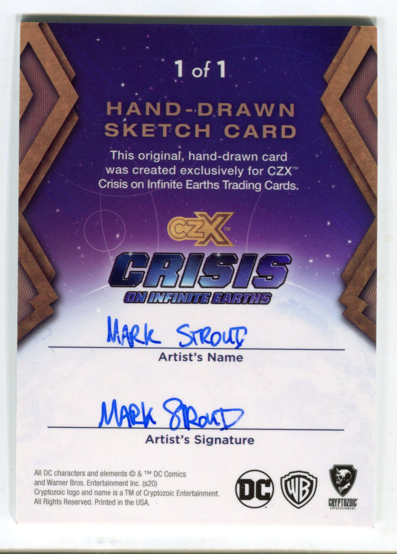 2022 CZX Crisis on Infinite Earths Artist Sketch Card by Mark Stroud   - TvMovieCards.com
