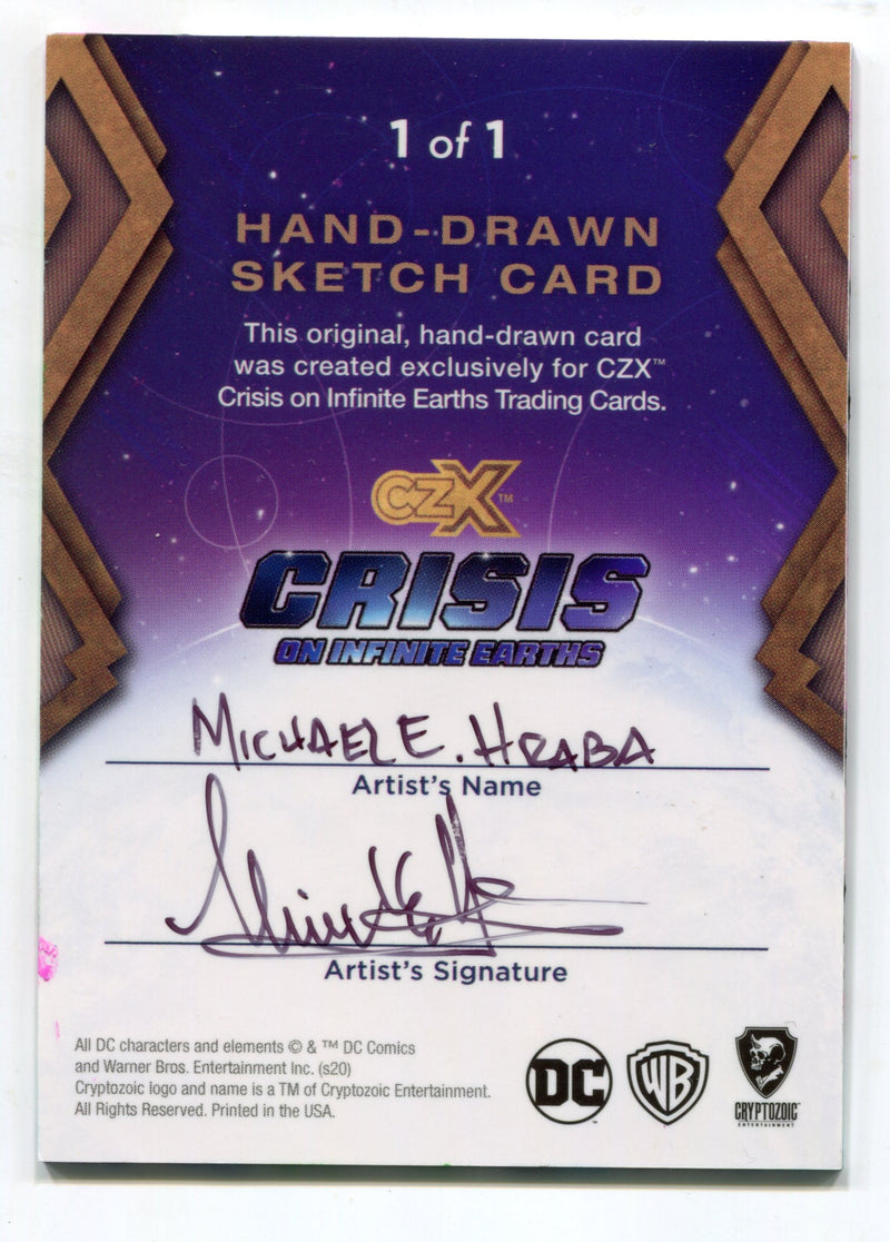 2022 CZX Crisis on Infinite Earths Artist Sketch Card by Michael E. Hraba   - TvMovieCards.com