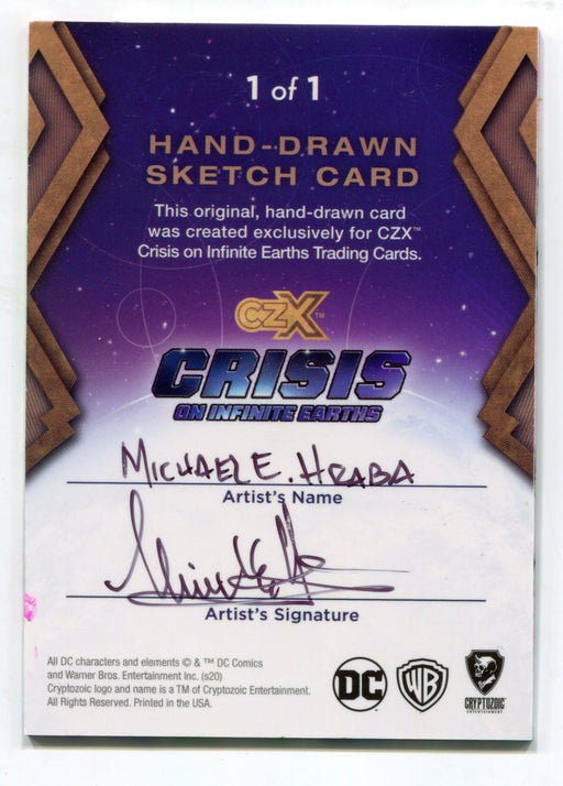 2022 CZX Crisis on Infinite Earths Artist Sketch Card by Michael E. Hraba   - TvMovieCards.com