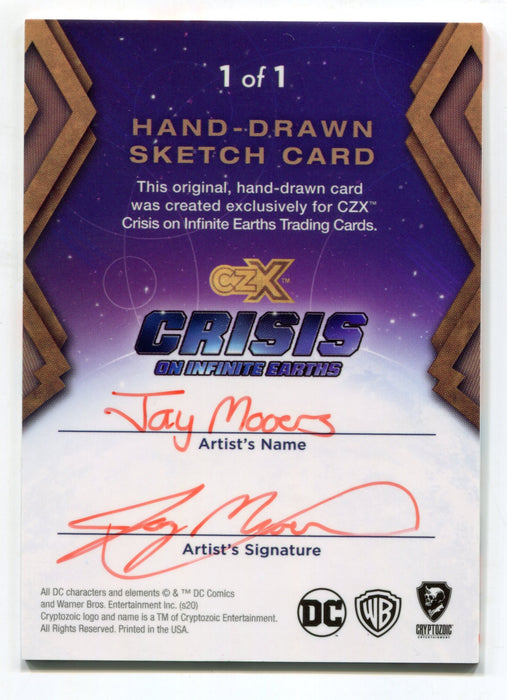 2022 CZX Crisis on Infinite Earths Artist Sketch Card by Jay Mooers   - TvMovieCards.com