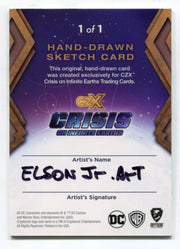 2022 CZX Crisis on Infinite Earths Artist Sketch Card by Elson Jr   - TvMovieCards.com