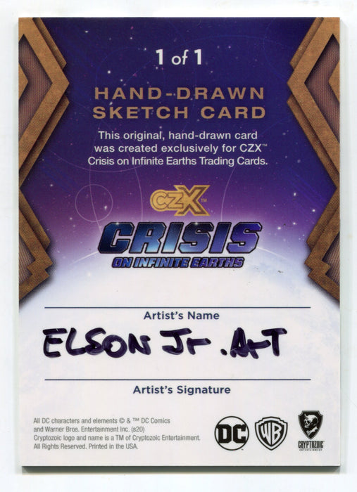 2022 CZX Crisis on Infinite Earths Artist Sketch Card by Elson Jr   - TvMovieCards.com