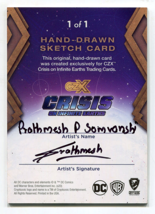 2022 CZX Crisis on Infinite Earths Artist Sketch Card by Prathmesh Somvanshi   - TvMovieCards.com