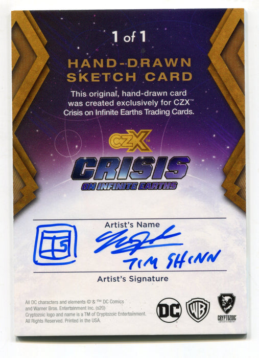 2022 CZX Crisis on Infinite Earths Artist Sketch Card by Tim Shinn   - TvMovieCards.com