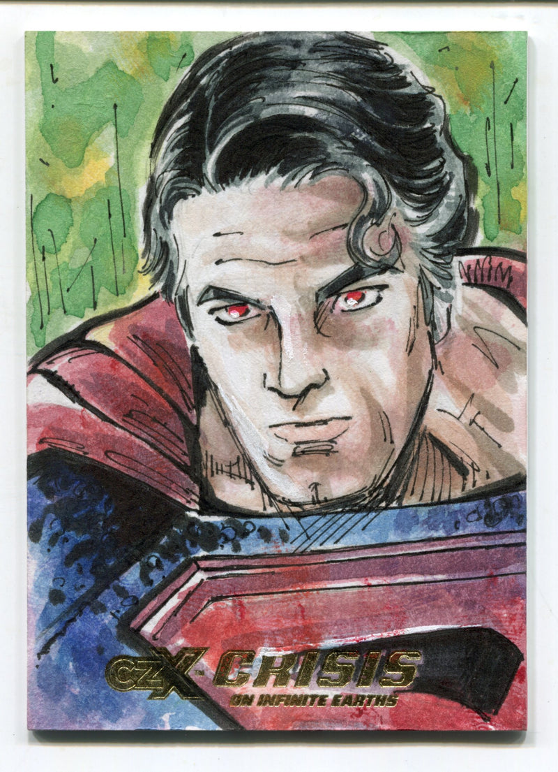 2022 CZX Crisis on Infinite Earths Artist Sketch Card by Emrah Çildir Superman   - TvMovieCards.com
