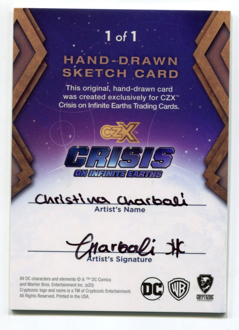 2022 CZX Crisis on Infinite Earths Artist Sketch Card by Christina Charbali   - TvMovieCards.com