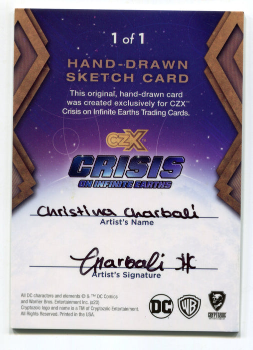 2022 CZX Crisis on Infinite Earths Artist Sketch Card by Christina Charbali   - TvMovieCards.com