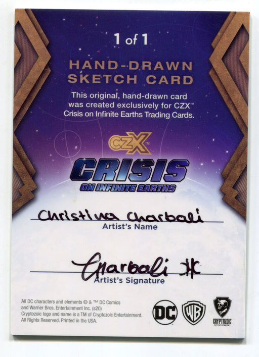 2022 CZX Crisis on Infinite Earths Artist Sketch Card by Christina Charbali   - TvMovieCards.com