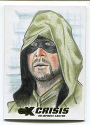 2022 CZX Crisis on Infinite Earths Artist Sketch Card by Debjit Kar Green Arrow   - TvMovieCards.com