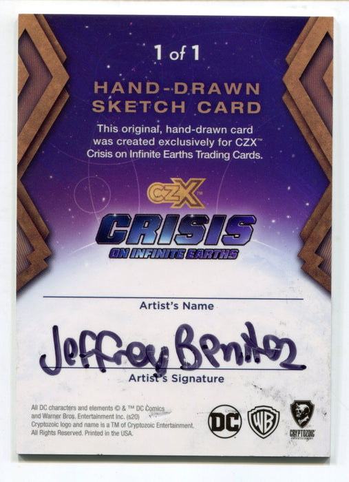 2022 CZX Crisis on Infinite Earths Artist Sketch Card by Jeffrey Benitez   - TvMovieCards.com