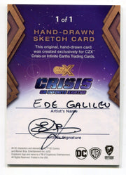 2022 CZX Crisis on Infinite Earths Artist Sketch Card by Ede Galileu   - TvMovieCards.com
