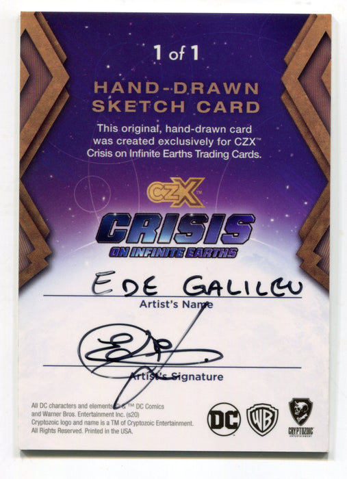 2022 CZX Crisis on Infinite Earths Artist Sketch Card by Ede Galileu   - TvMovieCards.com