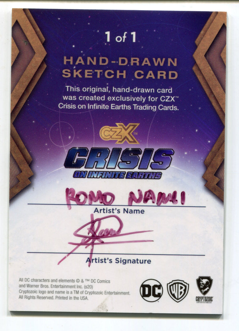 2022 CZX Crisis on Infinite Earths Artist Sketch Card by Namli Romo   - TvMovieCards.com