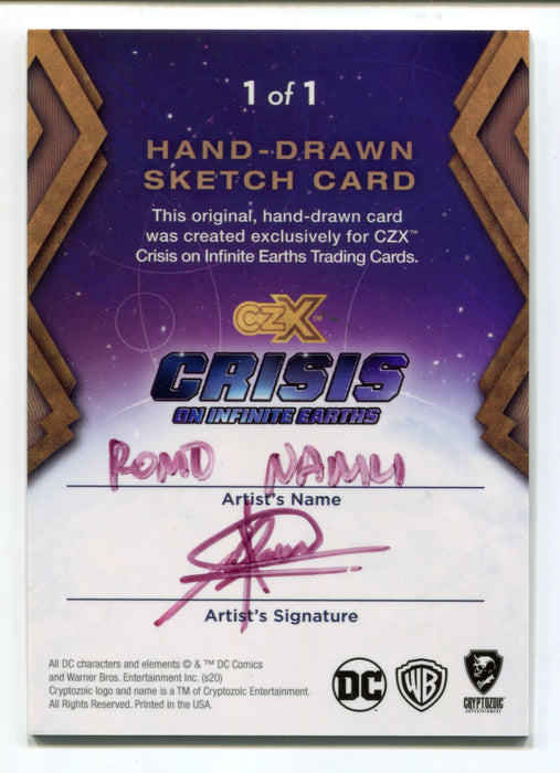 2022 CZX Crisis on Infinite Earths Artist Sketch Card by Namli Romo   - TvMovieCards.com