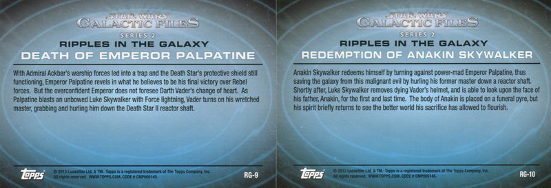 Star Wars Galactic Files Series 2 Ripple in the Galaxy Chase Card Set RG1 thru R - TvMovieCards.com