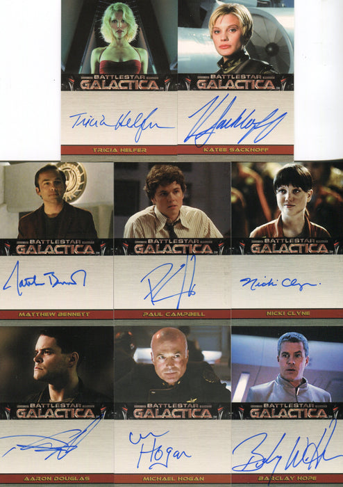 Battlestar Galactica Premiere Edition Autograph Card Set 12 Cards   - TvMovieCards.com