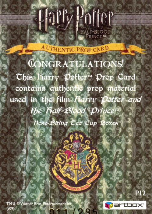 Harry Potter Half Blood Prince Nose-Biting Boxes Prop Card HP P12 #011/295   - TvMovieCards.com