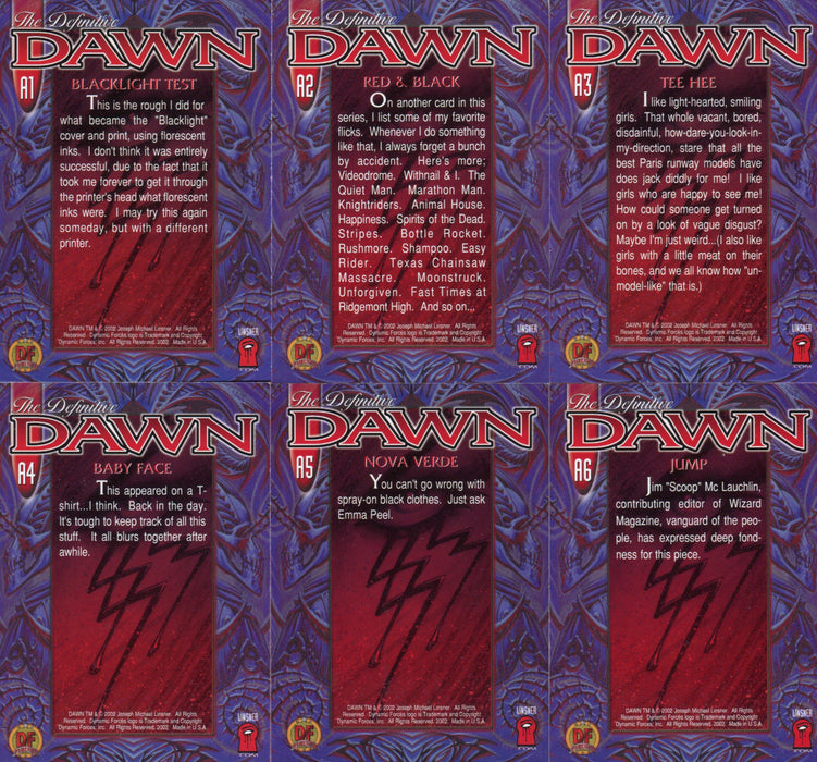 Dawn Joseph Michael Linsner's Definitive Dawn Autograph Card Set A1 thru A10   - TvMovieCards.com