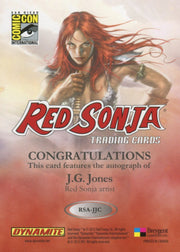 Red Sonja 2012 (Breygent) RSA-JJC J.G. Jones SDCC San Diego Autograph Card   - TvMovieCards.com
