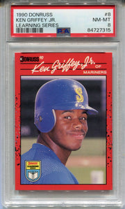 1990 Donruss Learning Series Baseball Card #8 Ken Griffey Jr Graded PSA 8 NM-MT   - TvMovieCards.com