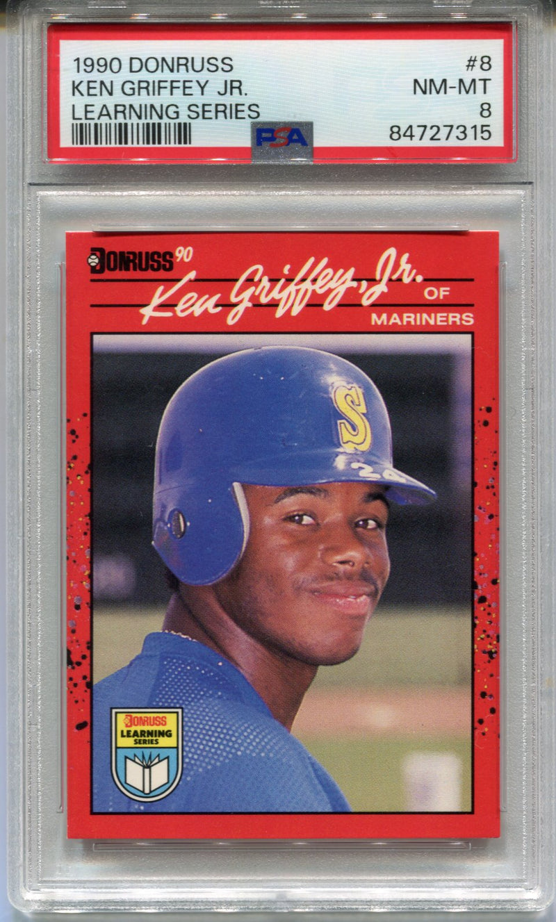 1990 Donruss Learning Series Baseball Card #8 Ken Griffey Jr Graded PSA 8 NM-MT   - TvMovieCards.com