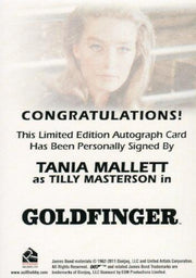 James Bond 50th Anniversary Series Two Tania Mallett Autograph Card   - TvMovieCards.com