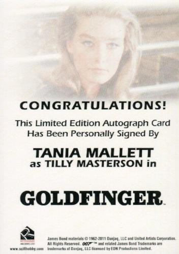 James Bond 50th Anniversary Series Two Tania Mallett Autograph Card   - TvMovieCards.com