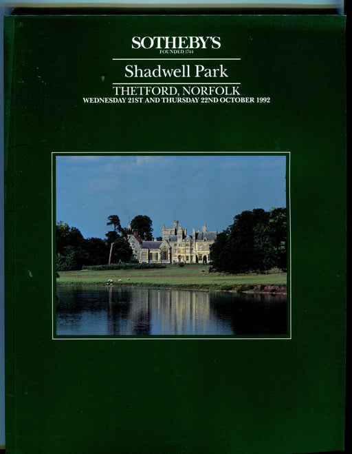 Sothebys Auction Catalog Oct 21 & 22 1992 Shadwell Park Thetford, Norfolk   - TvMovieCards.com