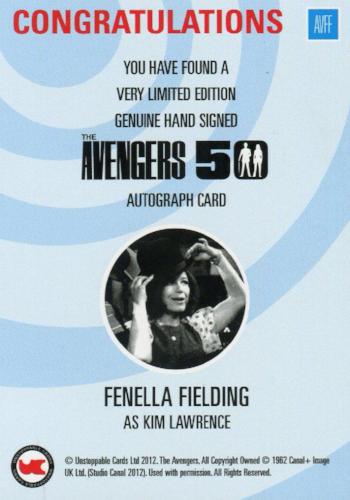 Avengers TV 50th Anniversary Fenella Fielding as Kim Lawrence Autograph Card AVF   - TvMovieCards.com