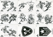 Small Soldiers Movie Tattoo Chase Card Set 9 Tattoos Inkworks 1998   - TvMovieCards.com