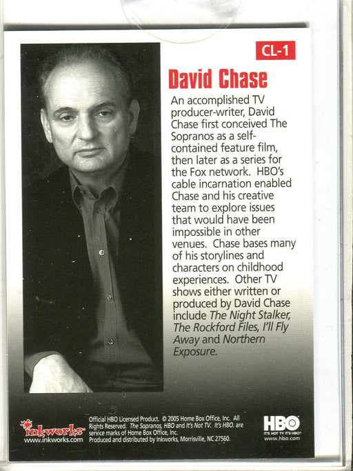 Sopranos Season One Case Topper Chase Card CL-1 Inkworks 2005 - TvMovieCards.com