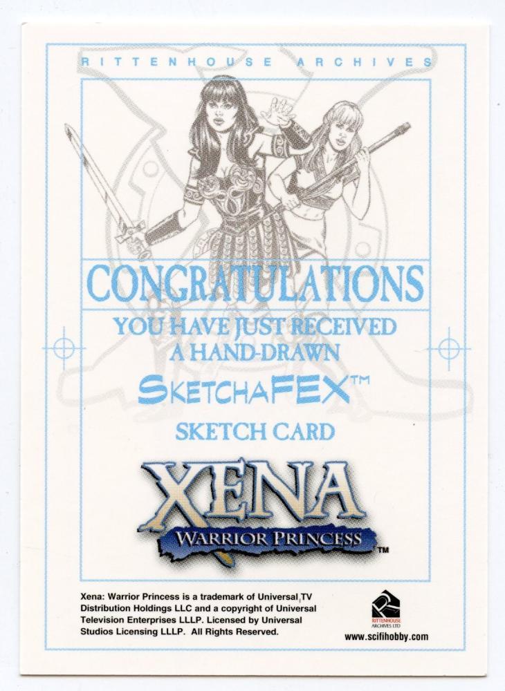 Xena Art & Images Sketch Card by John Czop Hercules   - TvMovieCards.com
