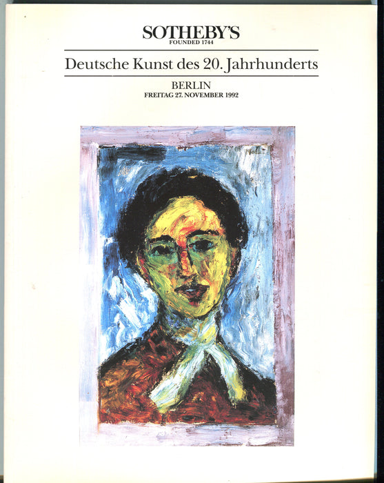 Sothebys Auction Catalog Nov 27 1992 Deutsche Kunst des 20 Jahrhunderts   - TvMovieCards.com