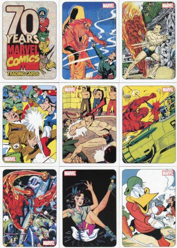Marvel 70 Years of Marvel Comics Base Card Set 72 Cards   - TvMovieCards.com