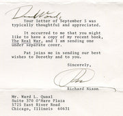 Original Signature Letter President Richard Nixon September 18, 1980   - TvMovieCards.com