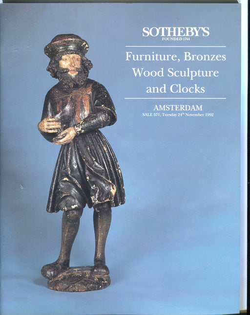 Sothebys Auction Catalog Nov 24 1992 Furniture, Bronzes, Wood Sculpture, Clocks   - TvMovieCards.com
