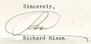 Original Signature Letter President Richard Nixon September 18, 1980   - TvMovieCards.com
