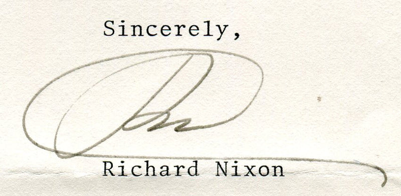 Original Signature Letter President Richard Nixon September 18, 1980   - TvMovieCards.com