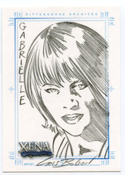 Xena Art & Images Sketch Card by Cris Bolson Gabrielle   - TvMovieCards.com
