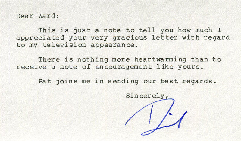 Original Signature Letter President Richard Nixon May 1, 1984   - TvMovieCards.com