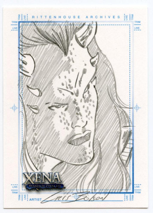 Xena Art & Images Sketch Card by Cris Bolson Demon Xena   - TvMovieCards.com