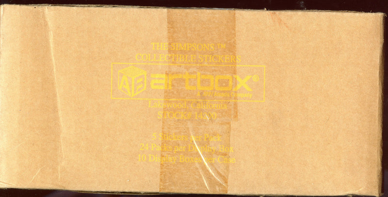 Simpsons Stickers Card Box CASE (10) Factory Sealed Boxes Artbox 2002 - TvMovieCards.com