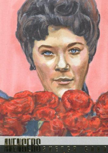 Avengers TV Artist Chris Henderson Autograph Sketch Card   - TvMovieCards.com